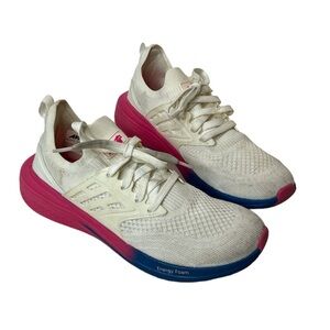 Avia Women’s Athletic Caged Knit Sneakers Shoes Size 8.5 White Walking Running